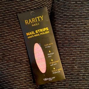 Rarity Nail Wraps Pink/Silver Glitter